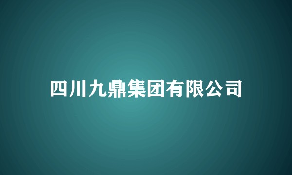 四川九鼎集团有限公司