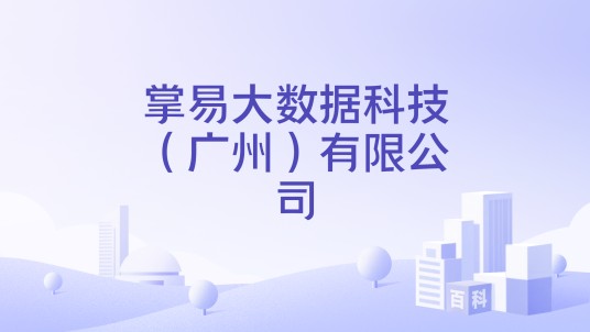 掌易大数据科技（广州）有限公司