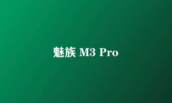魅族 M3 Pro