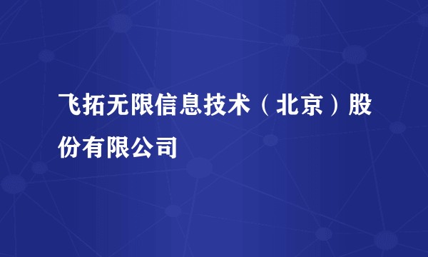 飞拓无限信息技术（北京）股份有限公司