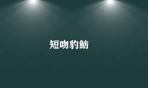 短吻豹鲂鮄