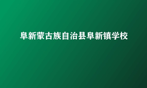 阜新蒙古族自治县阜新镇学校