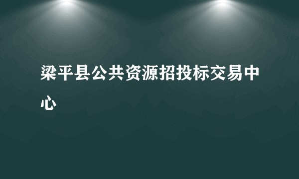 梁平县公共资源招投标交易中心