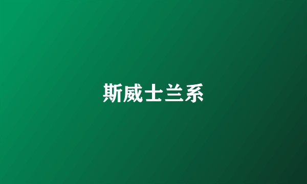 斯威士兰系