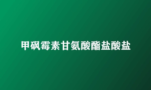 甲砜霉素甘氨酸酯盐酸盐