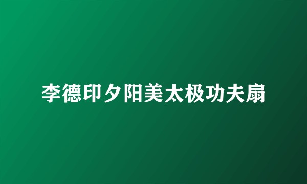 李德印夕阳美太极功夫扇