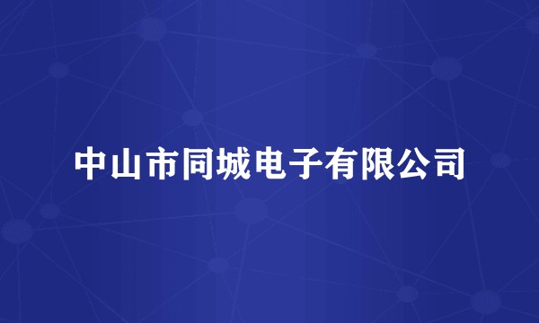 中山市同城电子有限公司