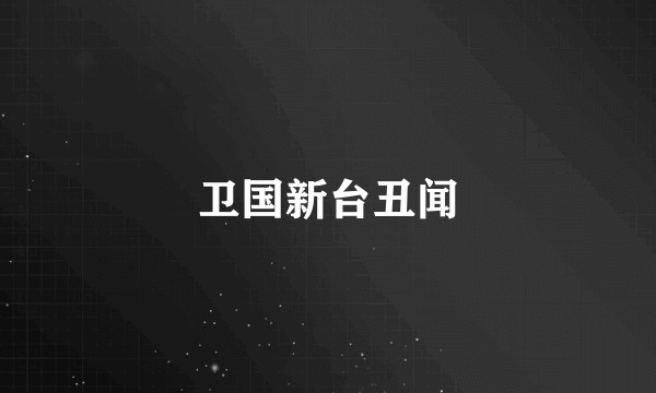 卫国新台丑闻