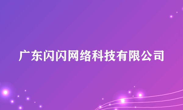 广东闪闪网络科技有限公司