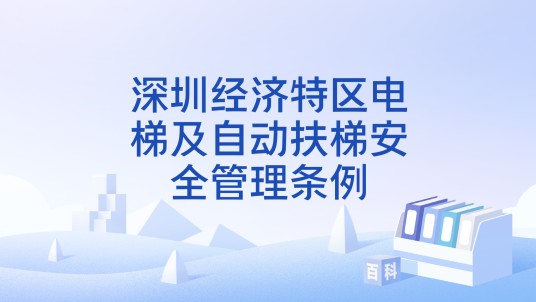深圳经济特区电梯及自动扶梯安全管理条例