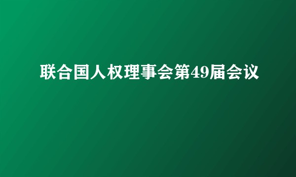 联合国人权理事会第49届会议