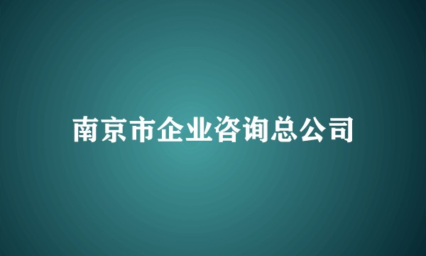 南京市企业咨询总公司