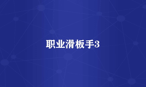 职业滑板手3