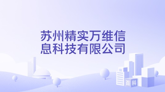 苏州精实万维信息科技有限公司