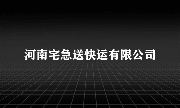 河南宅急送快运有限公司