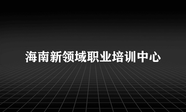 海南新领域职业培训中心