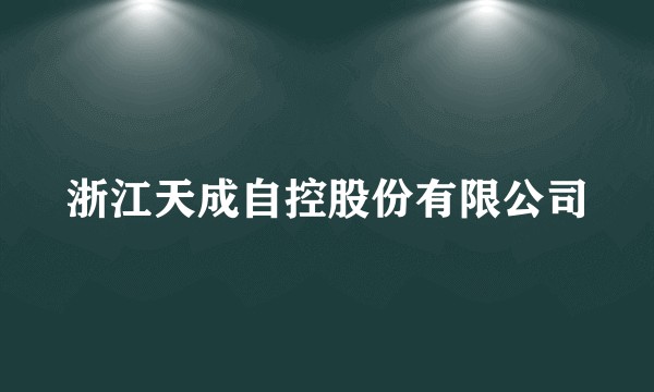 浙江天成自控股份有限公司