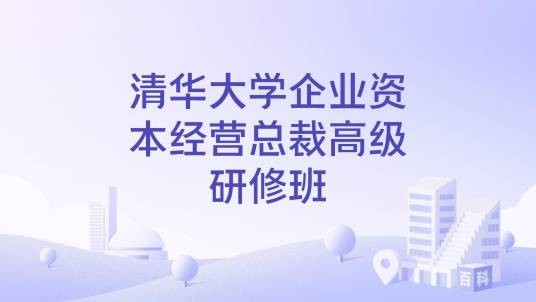 清华大学企业资本经营总裁高级研修班
