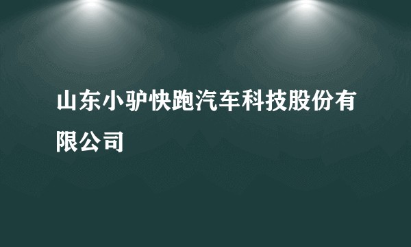 山东小驴快跑汽车科技股份有限公司