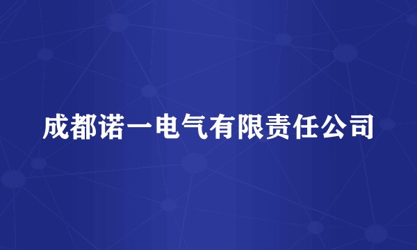 成都诺一电气有限责任公司