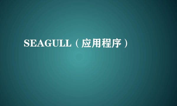 SEAGULL（应用程序）