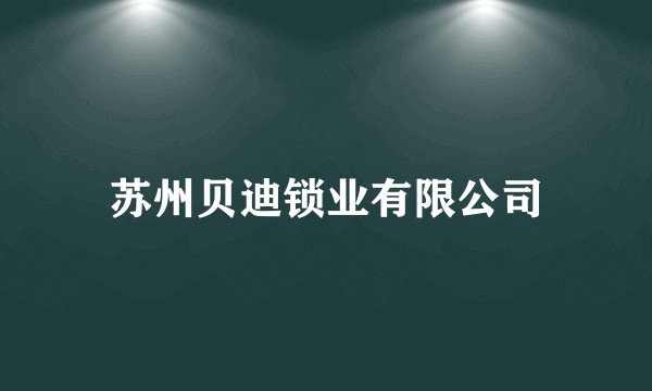 苏州贝迪锁业有限公司
