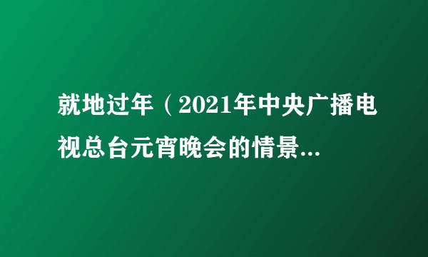 就地过年（2021年中央广播电视总台元宵晚会的情景音乐剧节目）