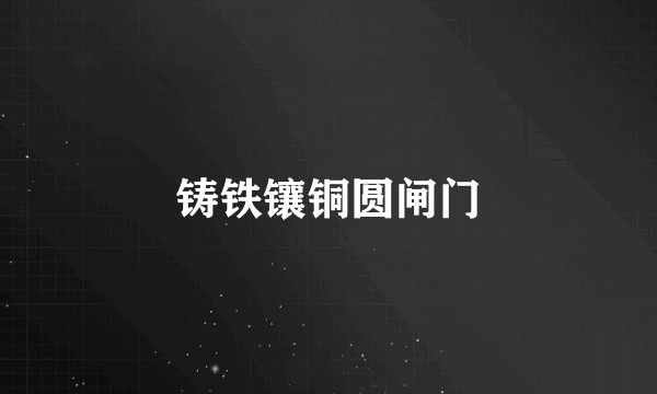 铸铁镶铜圆闸门