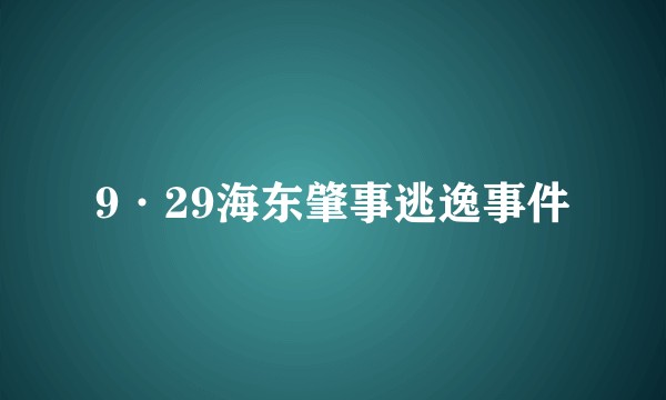 9·29海东肇事逃逸事件