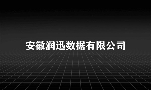 安徽润迅数据有限公司