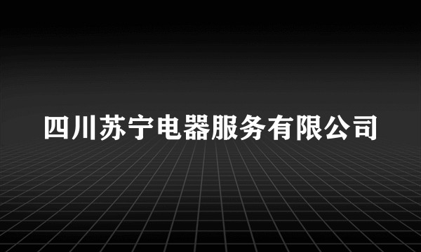 四川苏宁电器服务有限公司