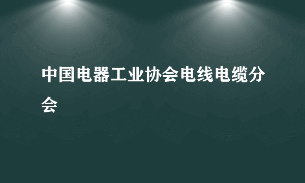 中国电器工业协会电线电缆分会