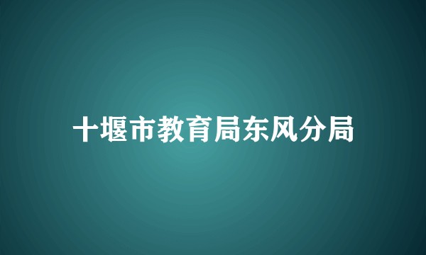 十堰市教育局东风分局