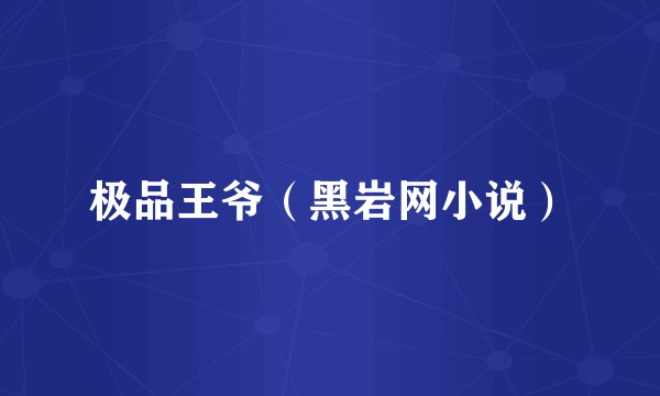 极品王爷（黑岩网小说）