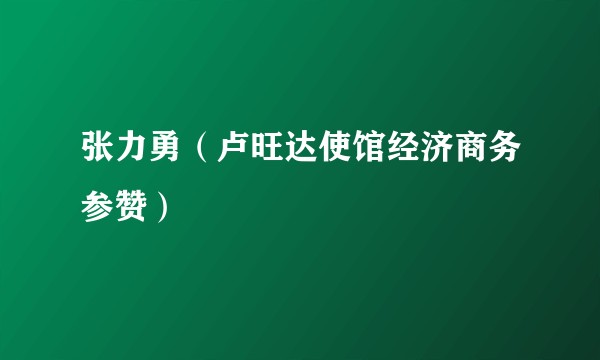 张力勇（卢旺达使馆经济商务参赞）
