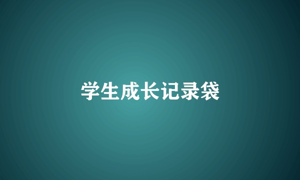 学生成长记录袋
