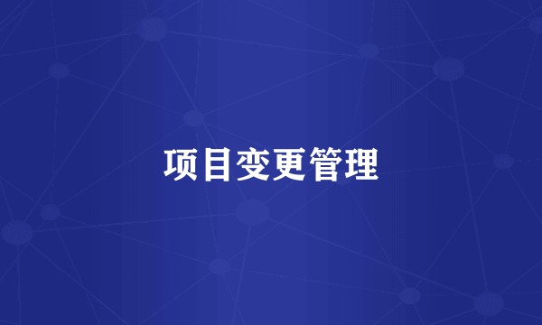 项目变更管理