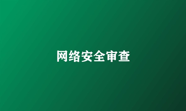 网络安全审查