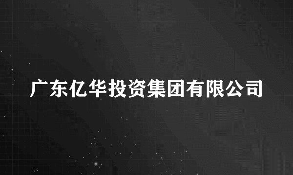 广东亿华投资集团有限公司