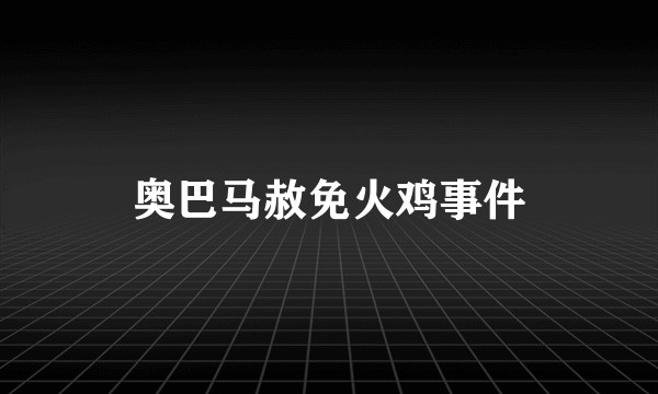 奥巴马赦免火鸡事件