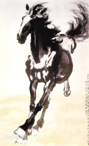 奔马图（徐悲鸿创作的现藏于徐悲鸿纪念馆的纸本设色画）