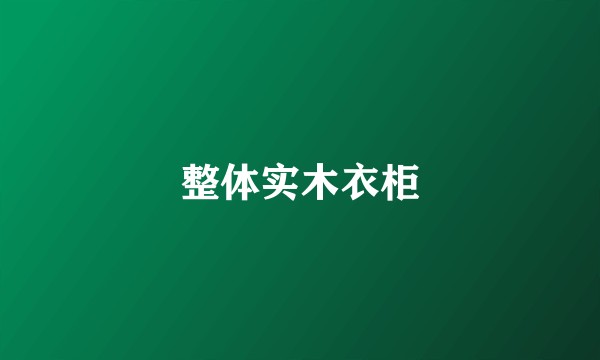 整体实木衣柜