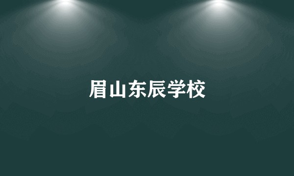 眉山东辰学校
