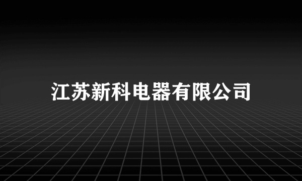 江苏新科电器有限公司