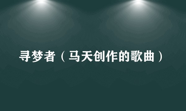 寻梦者（马天创作的歌曲）