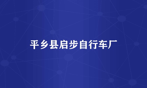 平乡县启步自行车厂