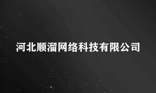 河北顺溜网络科技有限公司