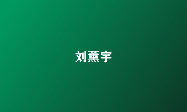 刘薰宇