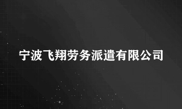 宁波飞翔劳务派遣有限公司