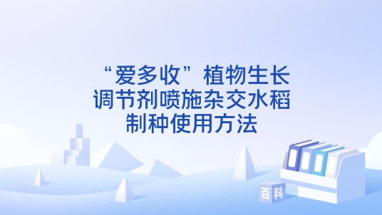 “爱多收”植物生长调节剂喷施杂交水稻制种使用方法